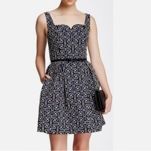 Trina Turk Kristen Short  Tile Texture Jacquard pleated  dress - 4